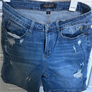 Judy Blue Distressed Denim Shorts